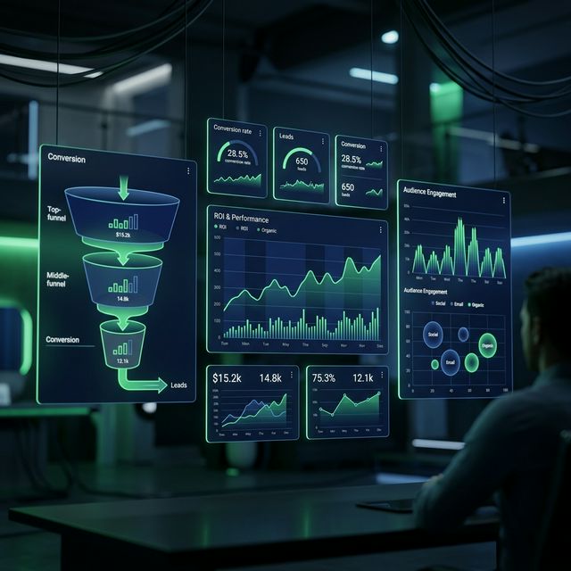Growth Marketing & Analytics Dashboard Mockup